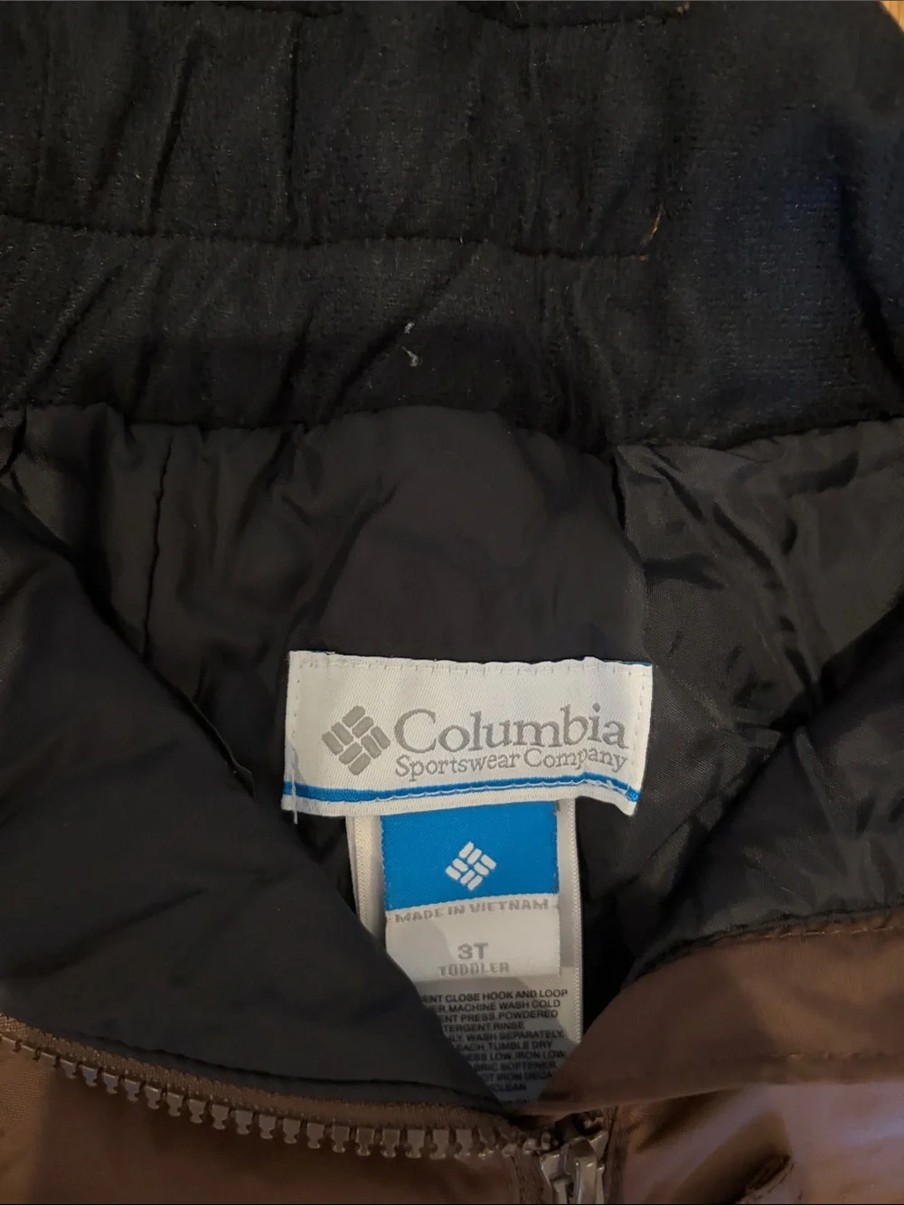 Columbia Kids Brown Insulated Snow Overalls
